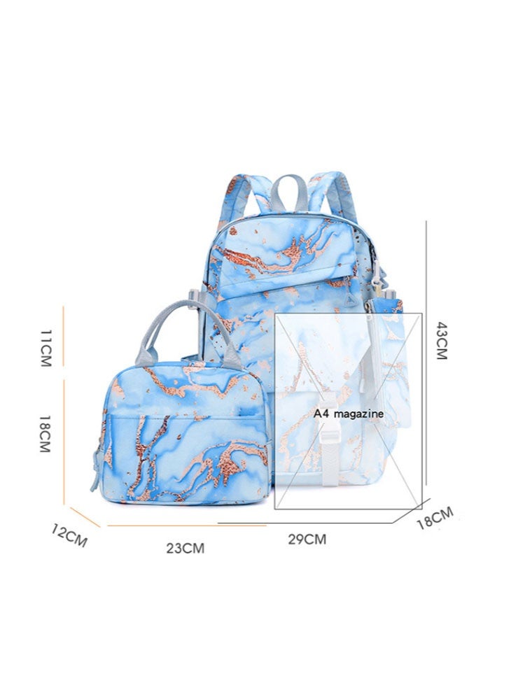 Stitch backpack third to sixth grade schoolbag portable lunch bag stationery pencil case three-piece set - Image 2